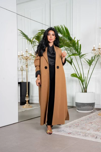 Camel Cotton Abaya IB129 Camel